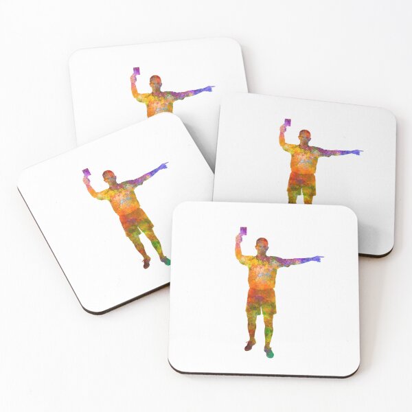Item preview, Referee in watercolor, foul signaling, red card 02 designed and sold by paulrommer.