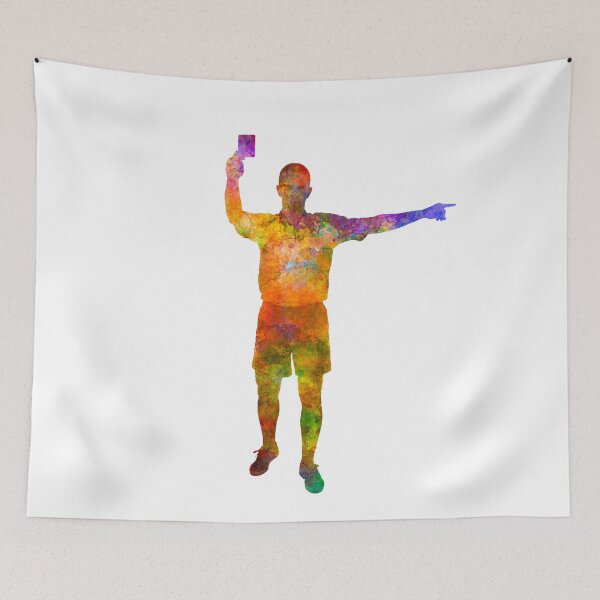 Item preview, Referee in watercolor, foul signaling, red card 02 designed and sold by paulrommer.