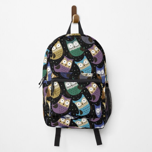 Item preview, Colorful Whimsical Cute Owls Birds Blue Purple designed and sold by creative321.