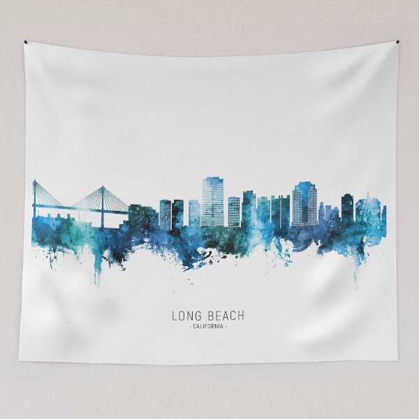 Item preview, Long Beach California Skyline designed and sold by ArtPrints.