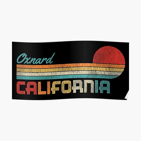 Oxnard California Vintage Distressed Sunset Poster