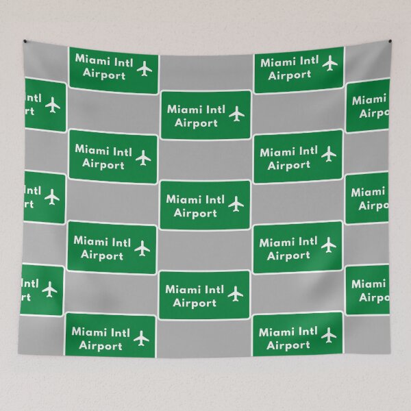 Item preview, Airport Green Sign - Miami International Airport (MIA) designed and sold by jetmike.