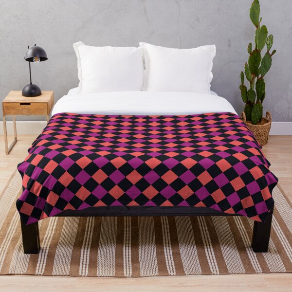 Aperçu de l'œuvre Ténèbres violettes diagonales à carreaux créée et vendue par zcabask.