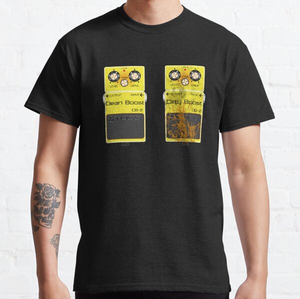 Funny Clean Boost vs Dirty Boost Guitar Effect Pedal Classic T-Shirt