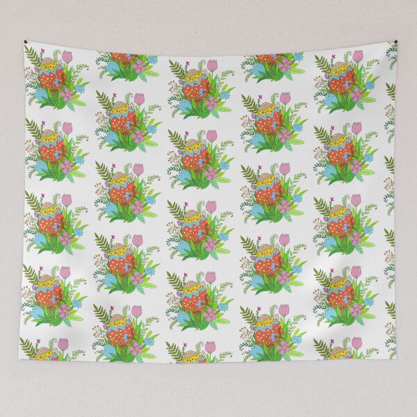 Item preview,  Easter egg and beautiful flowers. designed and sold by Yovin11.