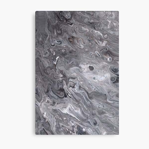 Grey Rain Metal Print
