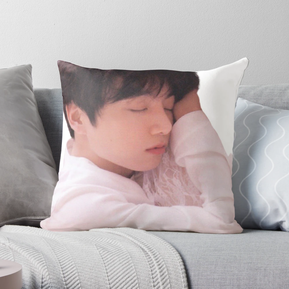 BTS Sleeping Jungkook Throw Pillow for Sale by TaeshaBTS