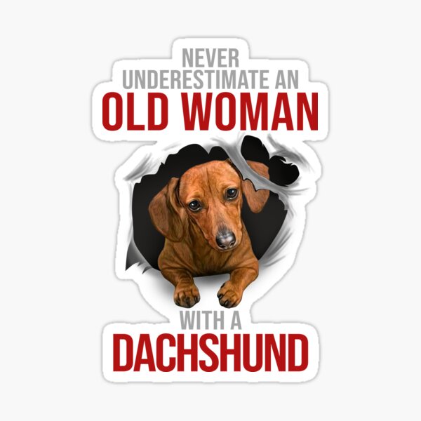 Item preview, Old Woman Dachshund Gifts designed and sold by Barnissim.