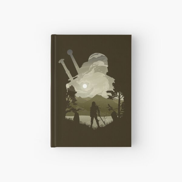Geralt the Witcher Minimalist Illusion art Hardcover Journal