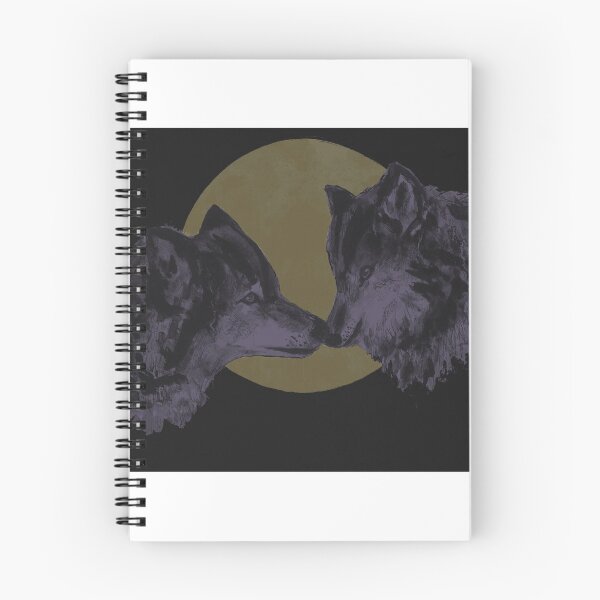 Item preview, Two wolves with moon designed and sold by Sarah-Wilde.