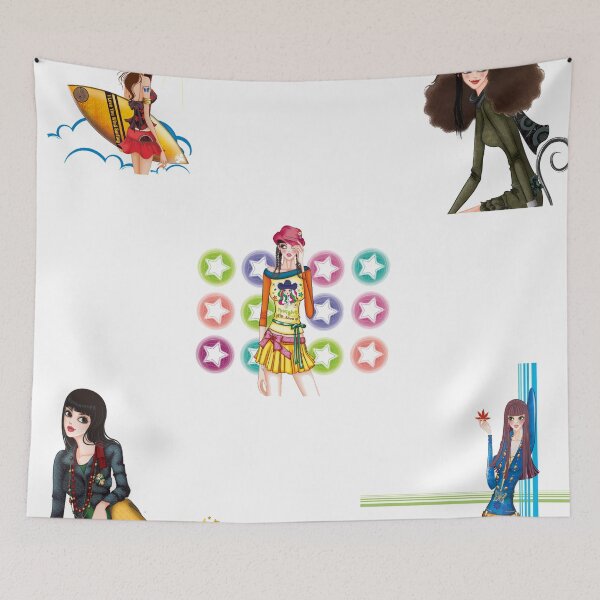 Item preview, Pretty Girls Stickers, Cute Girls Sticker designed and sold by alikane1.