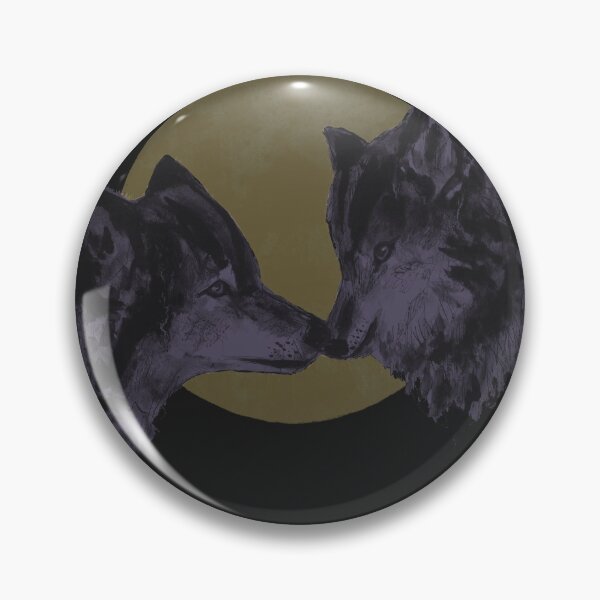 Item preview, Two wolves with moon designed and sold by Sarah-Wilde.