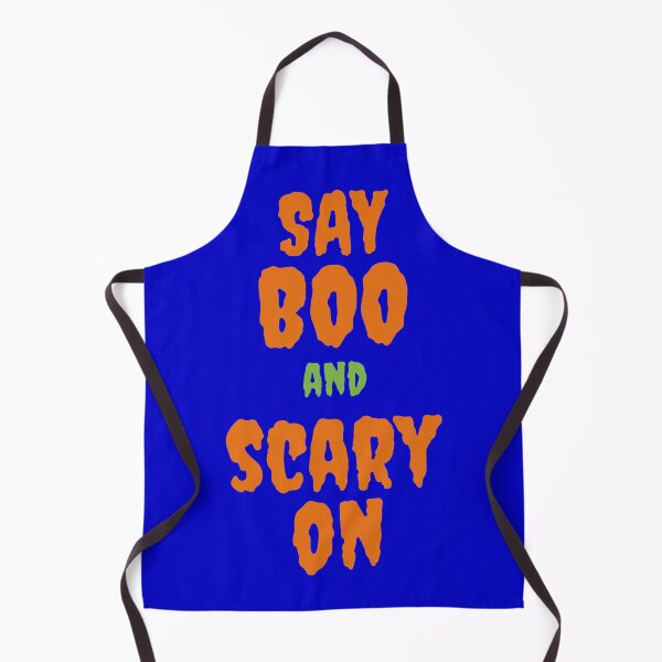 Item preview, Say Boo & Scary On // Electric Blue designed and sold by Lets-Get-Spooky.