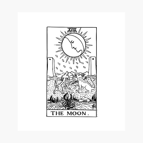 Item preview, Tarot Card - Moon designed and sold by isstgeschichte.