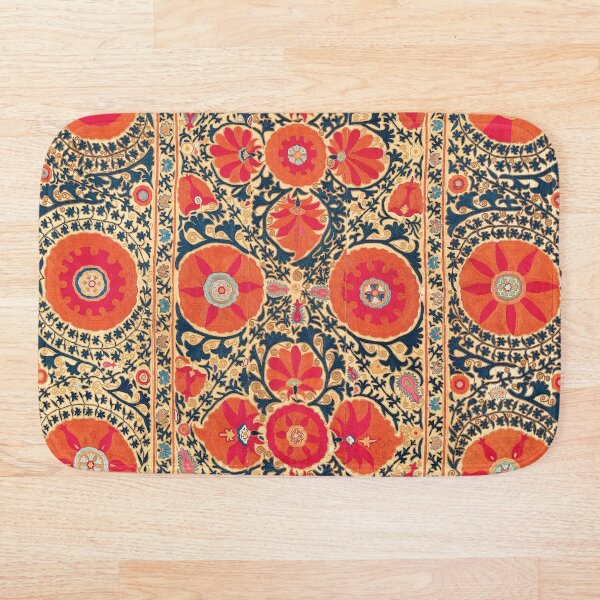 Vintage Bohemian Suzani 19 Bath Mat