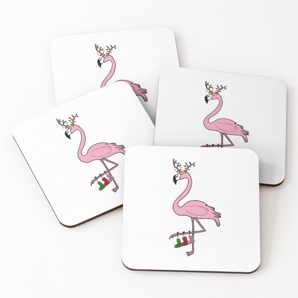 Item preview, Flamingo Christmas, Deer Antlers, Festive Gift designed and sold by Logiamerch.