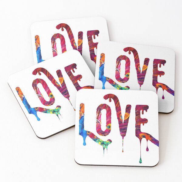Item preview, Love word design in melted paint art designed and sold by AznavourByKarin.