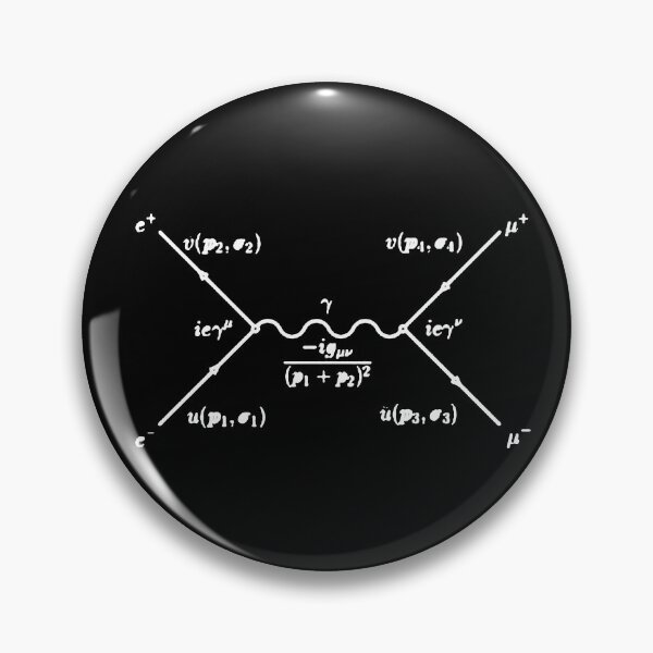Item preview, Feynman diagram, electron positron scattering dark version designed and sold by NoetherSym.