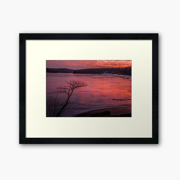 Lake Scranton Sunset Framed Art Print