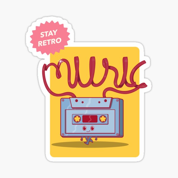 Item preview, Stay Retro Music Featuring Funny Music Cassette Characters  designed and sold by S Y N T H R E A L M.