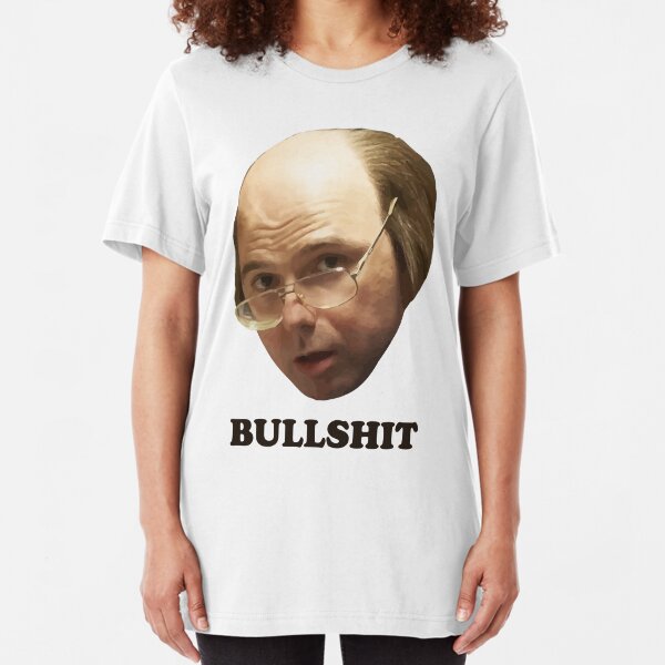 BULLSHIT - Text Slim Fit T-Shirt