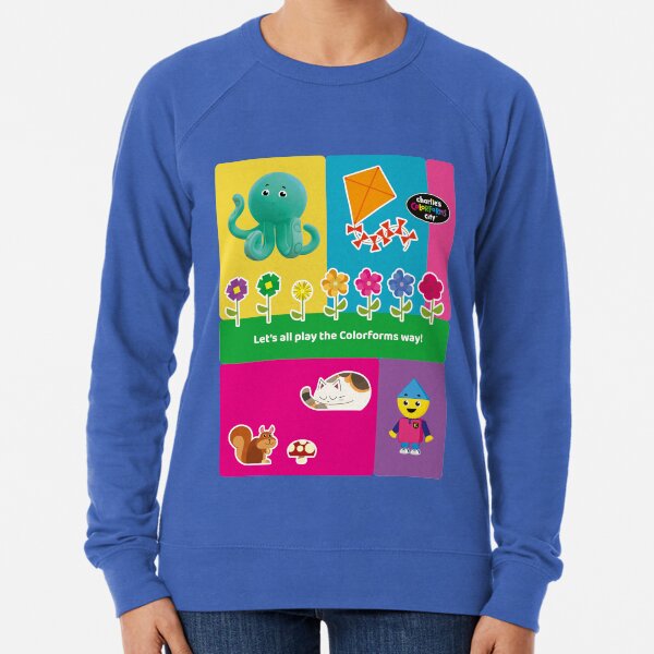 Charlie`s Colorforms City, lets all play the colorforms way Lightweight Sweatshirt