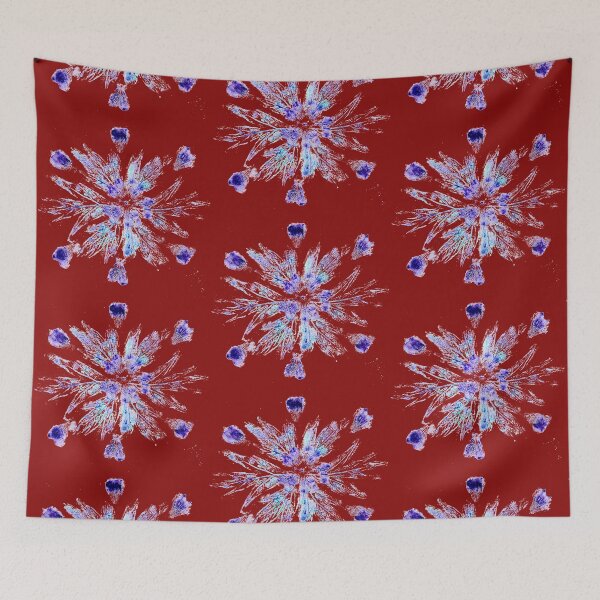 Item preview, 'Snowflake' nature print (red background) designed and sold by Kathryn Green.