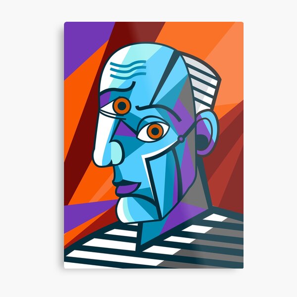 Item preview, Cubism ‘Cold Senior’ Face Portrait  designed and sold by DavJen.