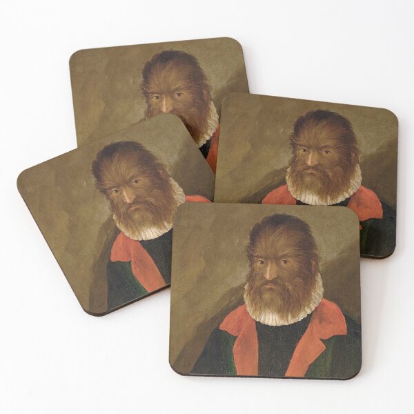 Item preview,  Lycantrope Pedro Gonzales the hairy Habsburg  vintage portrait (closeup) designed and sold by Vintage Designs +.