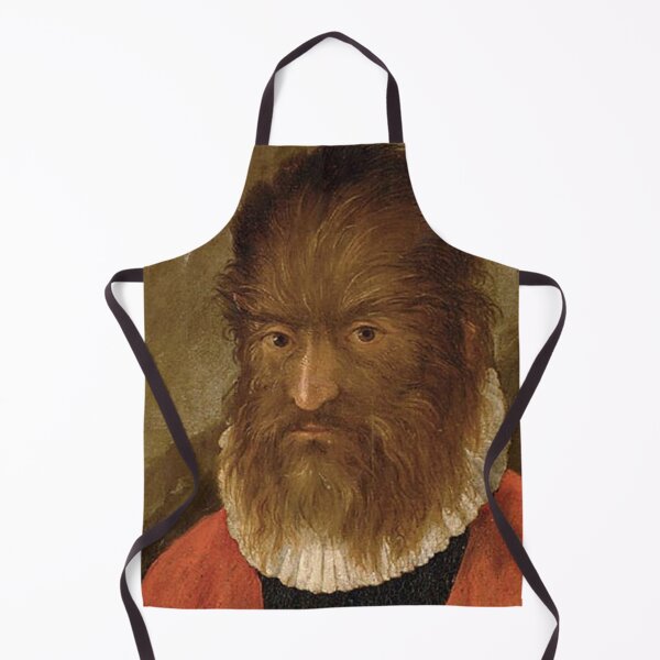 Item preview, Lycantrope Pedro Gonzales the hairy Habsburg vintage portrait (closeup) designed and sold by Vintage Designs +.