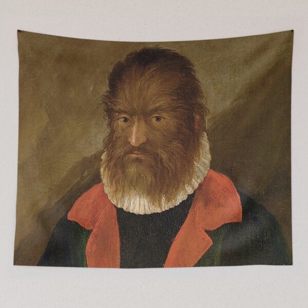 Item preview,  Lycantrope Pedro Gonzales the hairy Habsburg  vintage portrait (closeup) designed and sold by Vintage Designs +.