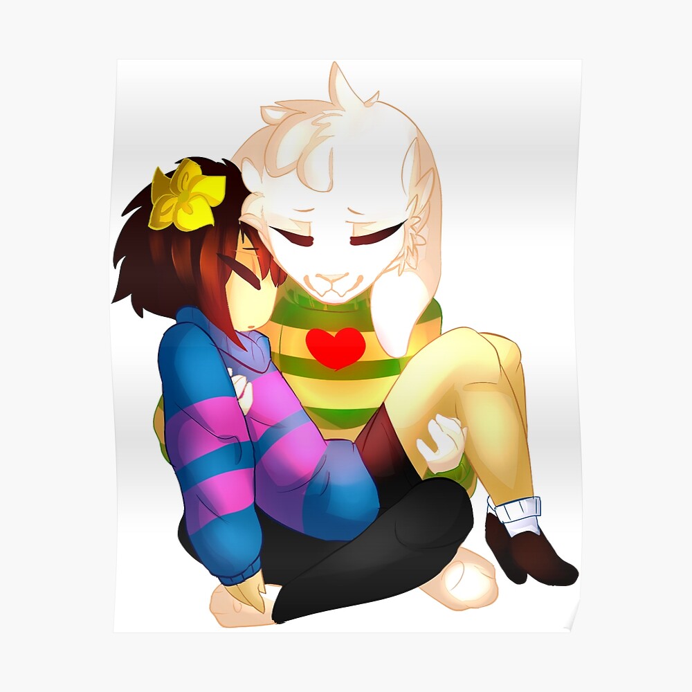 "Undertale - Asriel and Human" Poster by kieyRevange | Redbubble