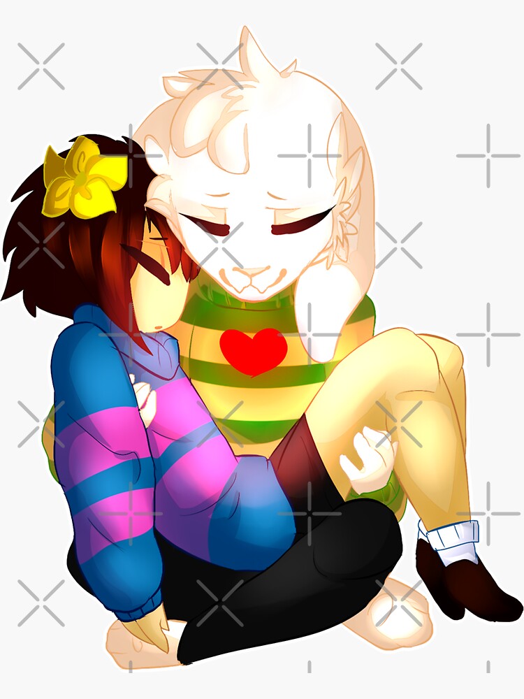 "Undertale - Asriel and Human" Sticker for Sale by kieyRevange | Redbubble