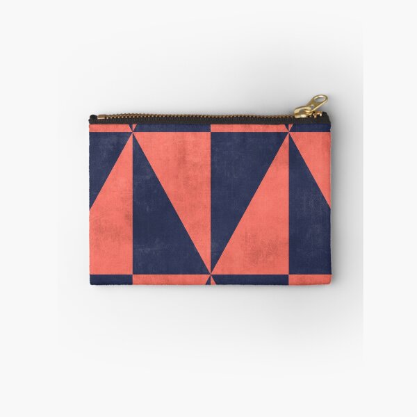 Item preview, Geometric Triangle Pattern - Coral, Blue Concrete designed and sold by Zoltan Ratko.