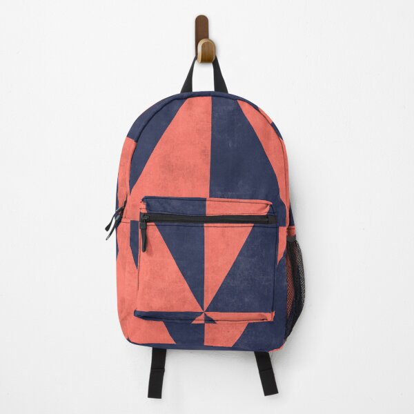 Item preview, Geometric Triangle Pattern - Coral, Blue Concrete designed and sold by Zoltan Ratko.