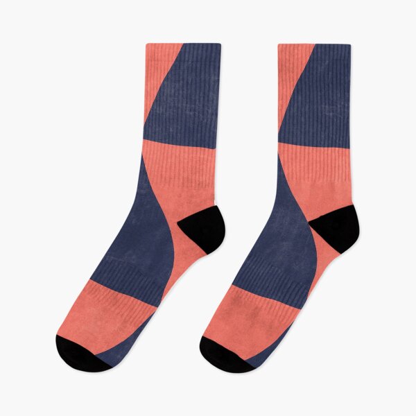 Item preview, Geometric Triangle Pattern - Coral, Blue Concrete designed and sold by Zoltan Ratko.
