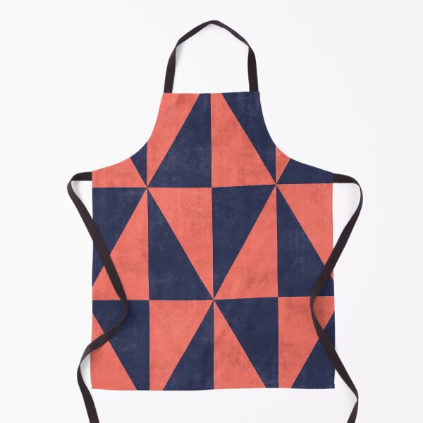 Item preview, Geometric Triangle Pattern - Coral, Blue Concrete designed and sold by Zoltan Ratko.