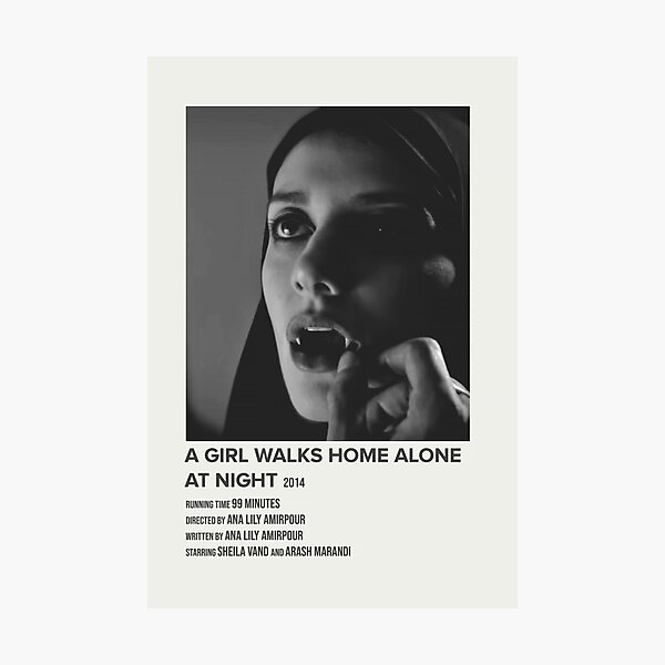 a girl walks home alone at night (2014) Photographic Print