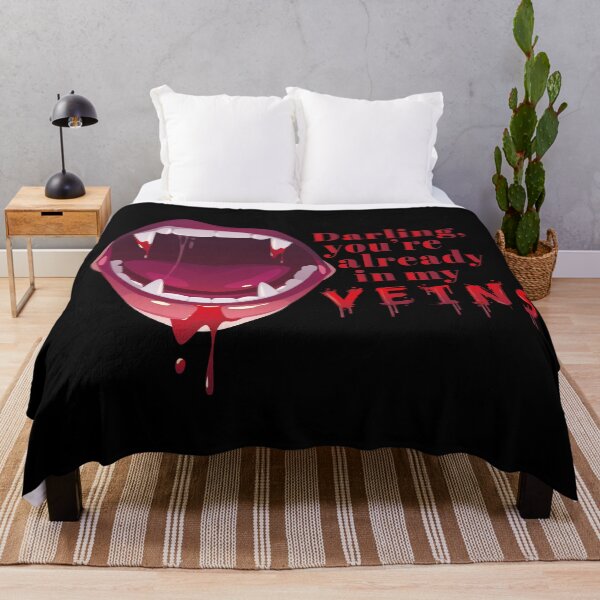 Item preview, Darling You Are Already In My Veins Vampire Bloody Mouth Quote designed and sold by borderland.