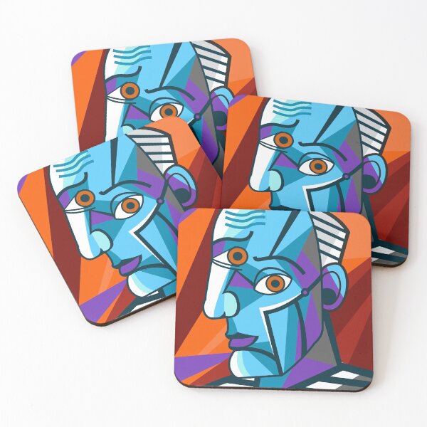 Item preview, Cubism ‘Cold Senior’ Face Portrait  designed and sold by DavJen.