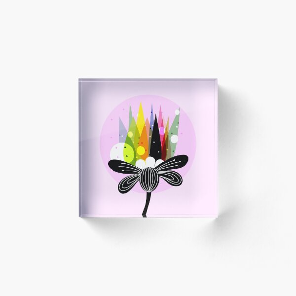 Floral fairytale Acrylic Block