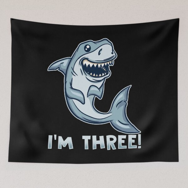 Item preview, I'm Three - Shark Boy 3rd Birthday T-Shirt designed and sold by biNutz.