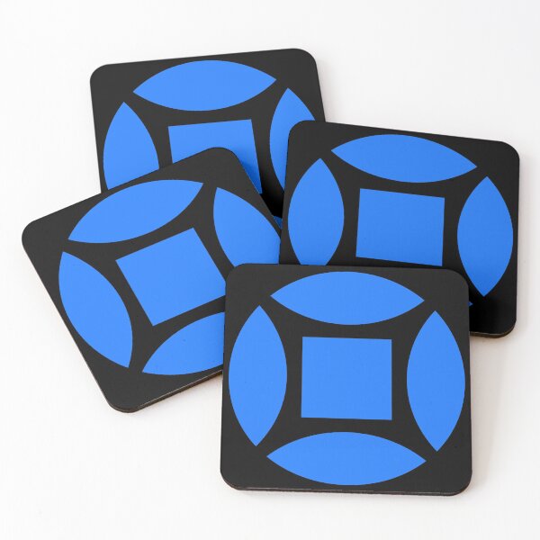 Item preview, Geometric Pattern: Intersect Square: Black/Blue designed and sold by Red Wolf.