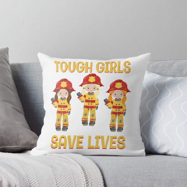 Item preview, Tough Girls Save Lives female firefighter  designed and sold by ToniaKroeger.