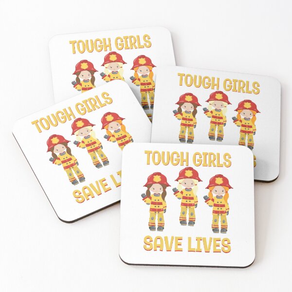 Item preview, Tough Girls Save Lives female firefighter  designed and sold by ToniaKroeger.