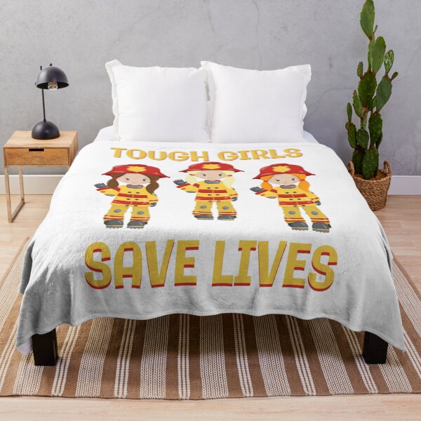 Item preview, Tough Girls Save Lives female firefighter  designed and sold by ToniaKroeger.