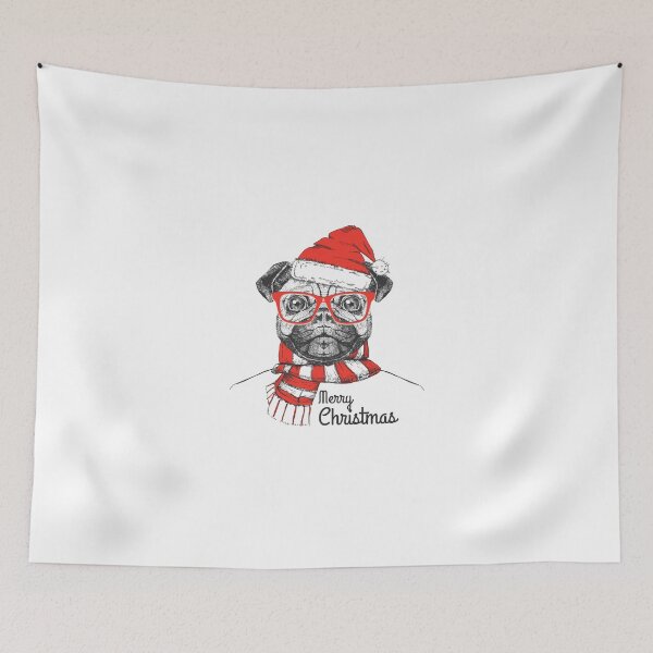 Item preview, Merry Christmas Pug designed and sold by kief-clothes.