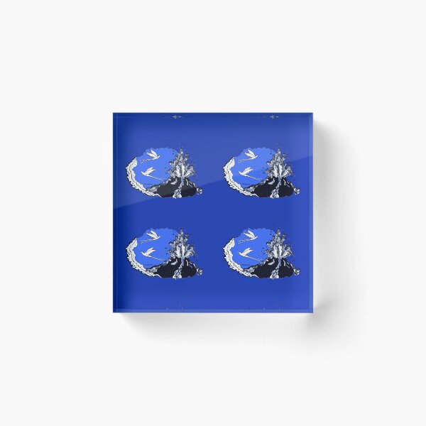 Item preview, Reunion Island. Piton de la Fournaise in blue designed and sold by Catherine Debusne.
