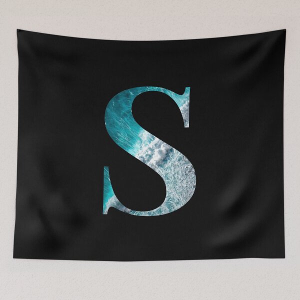 Item preview, Letter S Blue Ocean Waves Alphabet designed and sold by Sour Soul.