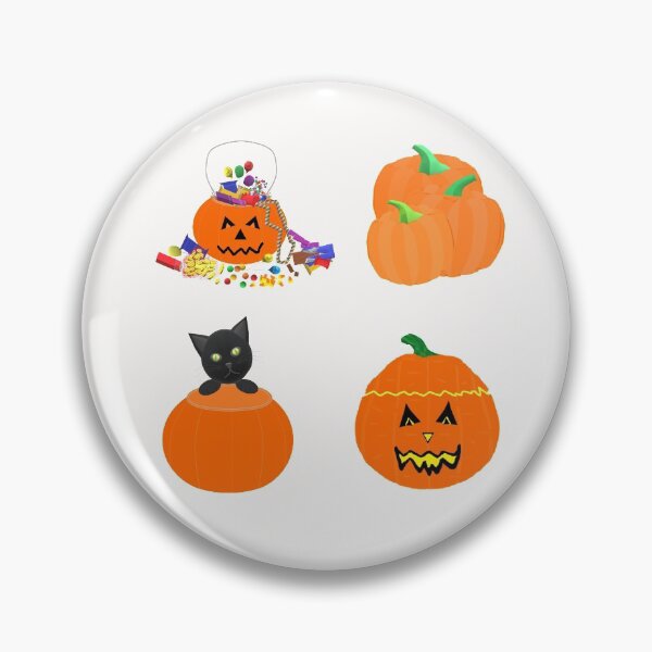 Item preview, Halloween Pumpkins, Candy and Black Cat (White Background) designed and sold by ArtByLM.